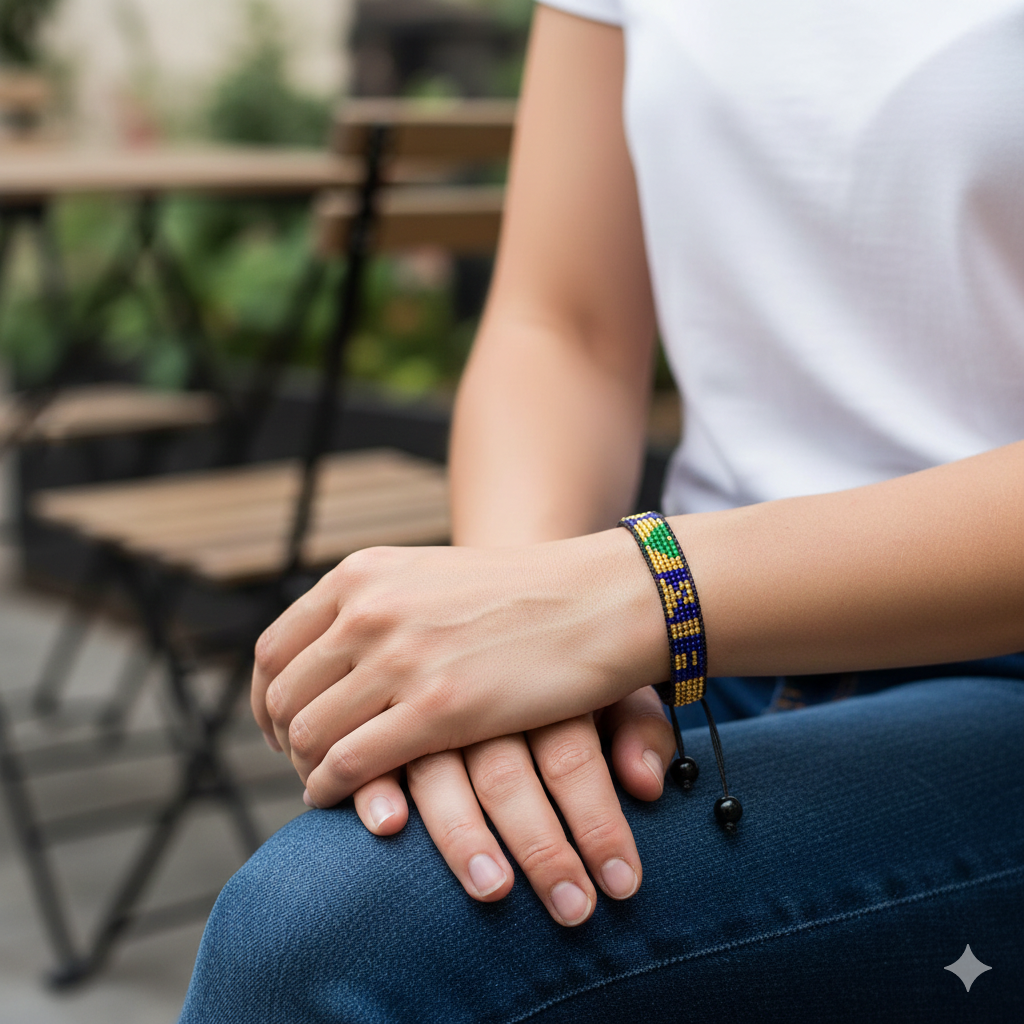 I Love Washington Beaded Bracelet – Handcrafted & Adjustable