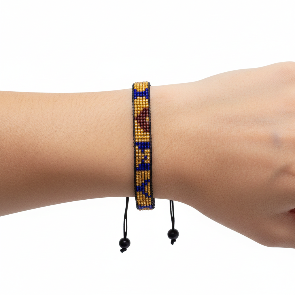 I Love Wyoming Beaded Bracelet – Handcrafted & Adjustable