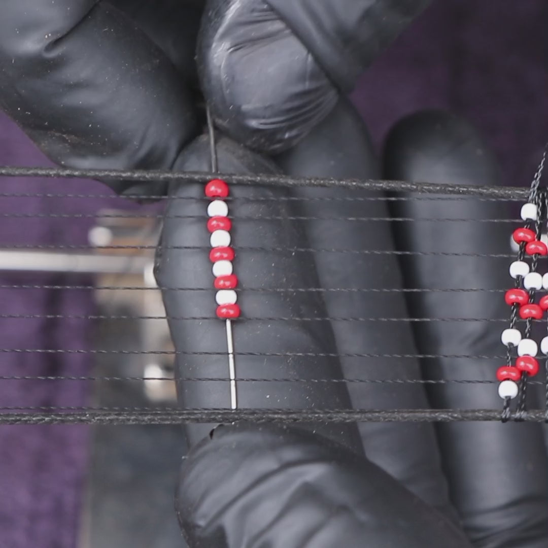 Albania Flag Bracelet: Handmade, Adjustable Beaded Wristband